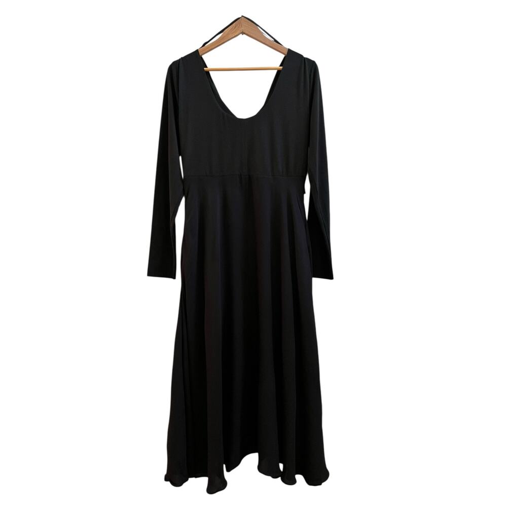 Peruvian Connection Black Front Drape Pocket Full… - image 4